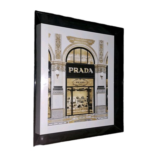Prada designer gold storefront - prada,